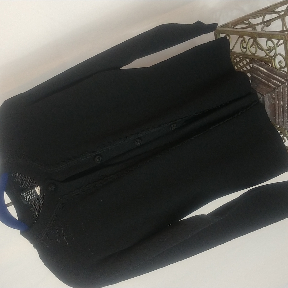 Helen Hsu black knit cardigan